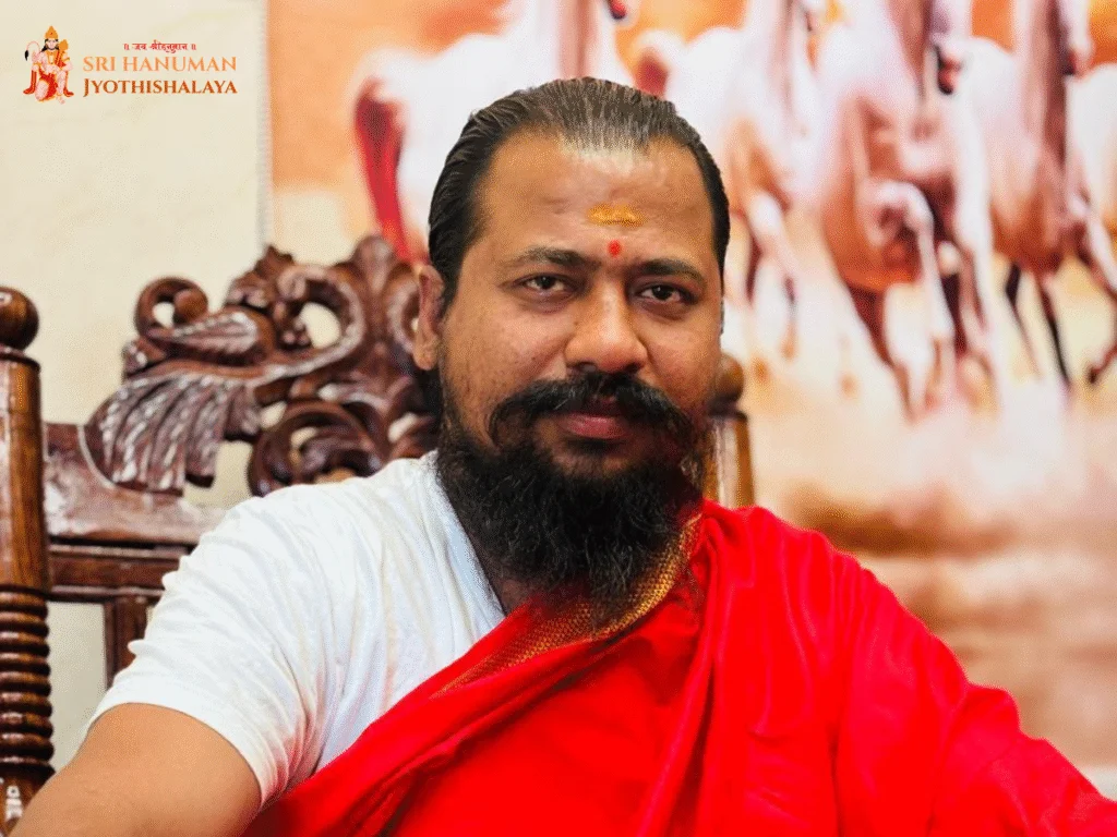 Pandit Sri Pandu Ranga Shastri Ji, Vedic astrologer, at his consultation centre